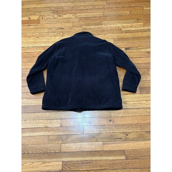 Mod-o-doc Womens Corduroy Jacket Sz 2 Shacket Black Fleece Lined Button Up - Picture 7 of 7